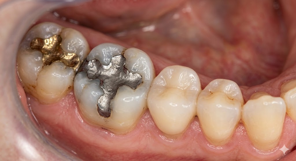 Dental filling illustration for restorative care