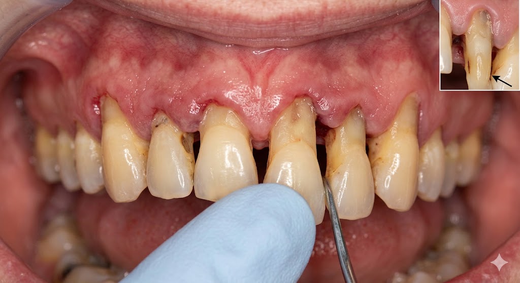 Mobile teeth dental illustration